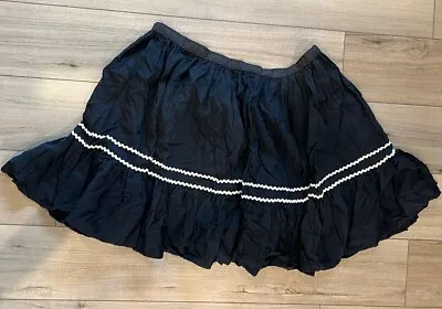 Vintage Handmade Western Prairie Square Dance Skirt Black • $19.99