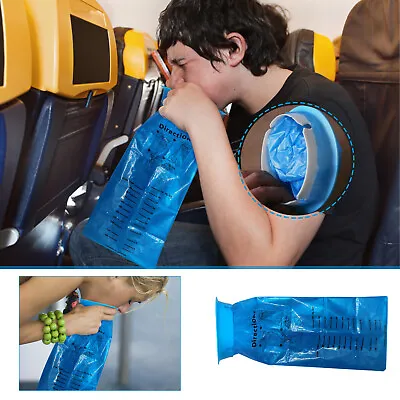 100pcs-1000ML Disposable Emesis Bag Vomit Barf Badg Ircraft Car Motion Sickness • $64.62