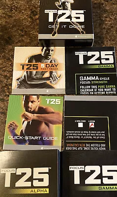 P90X & T25 Focus Get It Done Fitness Workout DVD Sets Beta-Alpha-Gamma *13 DVDs • $16.95