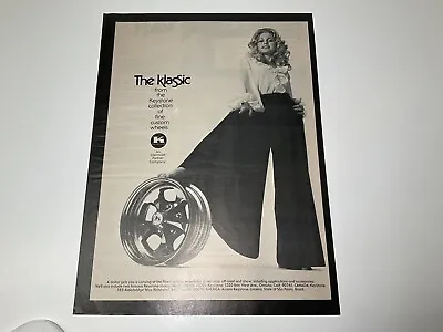 1973 KEYSTONE KLASSIC WHEEL  PRINT AD Black/white Female Foot On A Rim 73-010 • $4.99