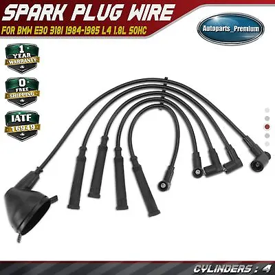 5x Black Spark Plug Igintion Wire Sets For BMW E30 318i 1984-1985 L4 1.8L SOHC • $34.99