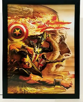 Captain America Invaders WWII By Alex Ross 9x12 FRAMED Marvel Comics Art Print P • $34.95