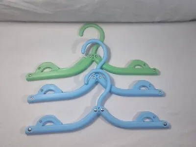 Travel Hangers Foldable 3 Pack Blue/Green Plastic  • $5