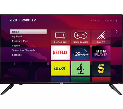 Jvc Lt-40cr330 Roku Tv 40” Smart Hdr10 Full Hd Led Tv Freeview Hd Play Hdmi Usb • £169.97