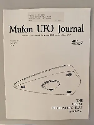 Mutual UFO Network MUFON Journal #267 July 1990 Alien Magazine Belgium • $11.49
