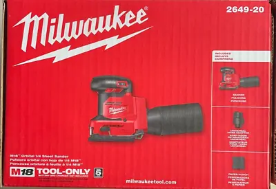 Milwaukee 2649-20 M18 Orbital 1/4 Sheet Sander (bare Tool) New In Box • $124