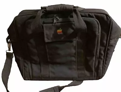 Vintage Apple Rainbow Logo Black Messenger Bag Laptop Bag Computer Bag • $29.99