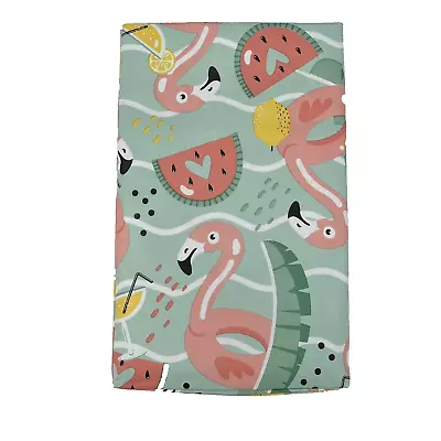 Flamingo Palms Vinyl Tablecloth 52x70  W-Umbrella Hole Zipper Flannel Backing • $13.95