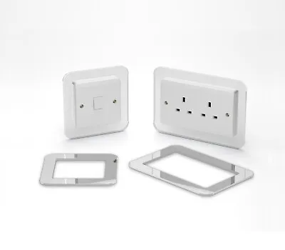 Double Single Socket Switch Surround / Finger Plate Light Switch / Plug Surround • £3.90