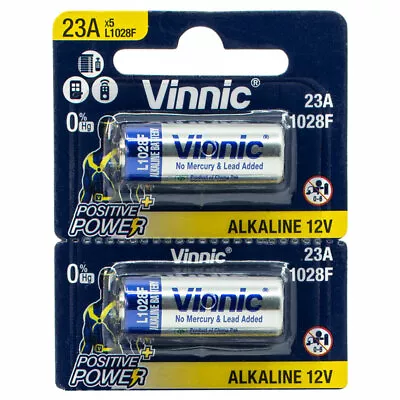 £4.89 • Buy 2 X Vinnic L1028F 23A Batteries Alkaline 12V A23 MN21