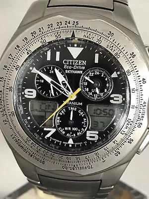 Citizen Men’s Eco-Drive Skyhawk World Time Titanium Bracelet Watch JR3060-59F • £299.99