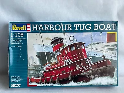 Revell Harbour Tug Boat 1:108 Scale Model Kit No. 05207 • $18.89