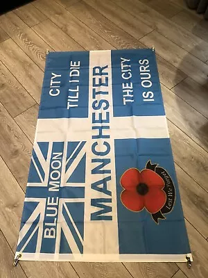 Manchester City Flag (3x5ft) Man City Flag MCFC The Treble MCFC Flag • £13.99