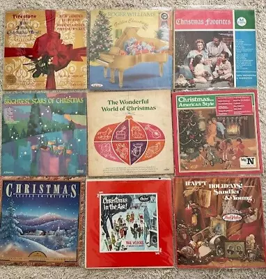 9 VINTAGE  MUSIC Christmas ALBUM LOT HALLMARK FIRESTONE TRUE VALUE • $14.98