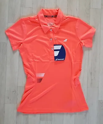 BABOLAT Size 8 Ladies TENNIS POLO SHIRT Coral SPORTS TOP Athletic EXTRA SMALL Xs • $14.92