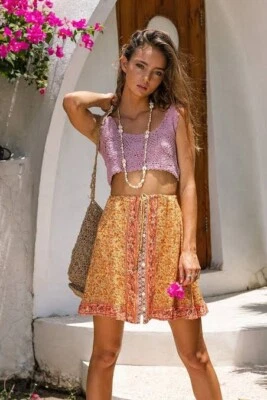 $45 • Buy Arnhem Island Mini Skirt In Mimosa Size 14