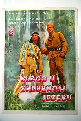 WINNETOU SILVER LAKE LEX BARKER 1970’s BRICE WESTERN RARE EXYU MOVIE POSTER  • £113.04