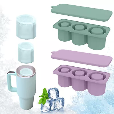 Ice Cube Tray Mold For Stanley TumblerCup Silicone Ice-Mold With Lid For Freezer • $13.90