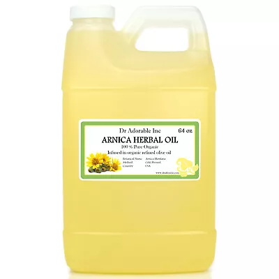 ORGANIC ARNICA MONTANA HERBAL OIL 100 % PURE  1 Oz 2 Oz-UP TO 1 GALLON • $89.99