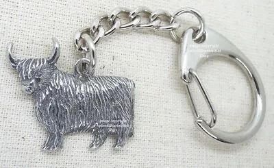 £5.90 • Buy Scottish Highland Cow Keyring In Gift Pouch
