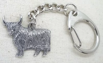 Scottish Highland Cow Keyring In Gift Pouch • £5.90