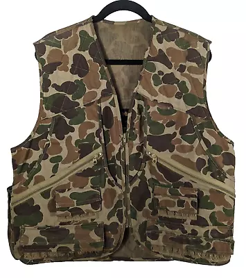 Vtg Gamehide Frogskin Camo Vest Chukkar Style RWH-3 Bird Hunting Shooting Men M • $17.95