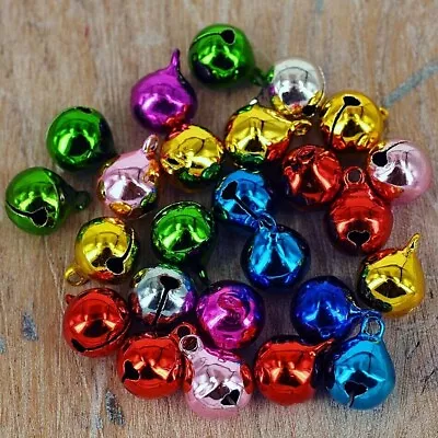 £2.99 • Buy Jingle Bells, 12mm,  Mixed, Gold, Silver, Red,Green ,Charms Card Craft, 40 Bells