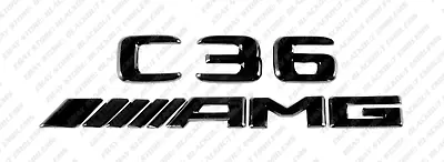 Trunk Black Emblem Badges Logos Letters For Mercedes-Benz C36 AMG W202 Brand New • $32.99