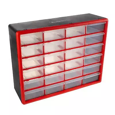 24 Drawer Storage Cabinet- Compartment Plastic Organizer- Desktop Or Wall Mount • $25.41