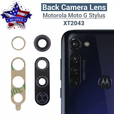 Rear Back Camera Lens Glass Cover With Tape For Motorola Moto G Stylus XT2043 • $6.90