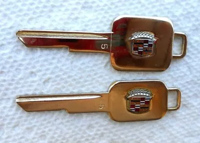  2 VTG NOS Cadillac Key Blanks Set Gold Plated Logo  # 5 • $39.99