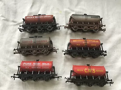 DAPOL OO GAUGE LOT OF 6x VARIOUS 6 WHEEL TANK WAGONS - PURE NEW MILK -  ETC • £59.99