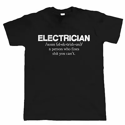 £15.99 • Buy Electrician Mens Funny T Shirt - Gift For Dad