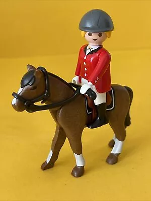 Playmobil Horse & Female  Jockey Stables • £4.49