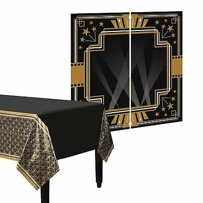 20s Hollywood Gatsby Plastic Table Cloth And Wall Decoration Photo Scene Setter • £9.90