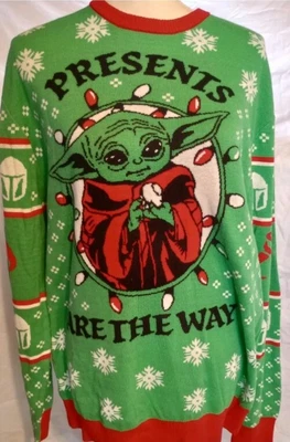 $24.99 • Buy Star Wars Mandalorian Baby Yoda  Presents Are The Way  Christmas Sweater Adults
