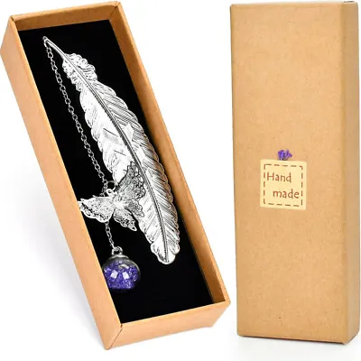 Mothers Day Gifts For Mum Feather Bookmark With Box Birthday Gifts For Friend • £5.29