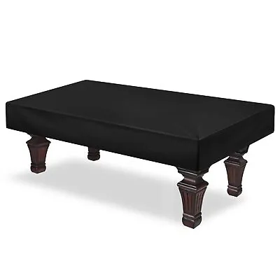 Pool Table Cover 8 Feet Heavy Duty Oxford Cloth Billiard Table Waterproof Black • $23.30