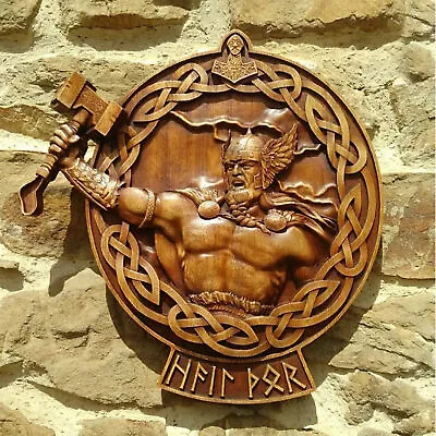 Resin Odin Ravens Viking Mythology Icon Wall Sculpture Norse Thor Wall Ornaments • £21.70