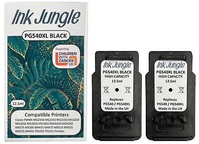 £24.75 • Buy 2x PG540XL Black Ink Cartridges For Canon PIXMA MG3150 Printer - Replaces PG540