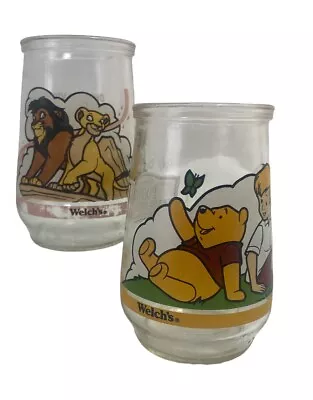 Winnie The Pooh Lion King Welch’s Jelly Glass Jars Vintage Disney • $6.99