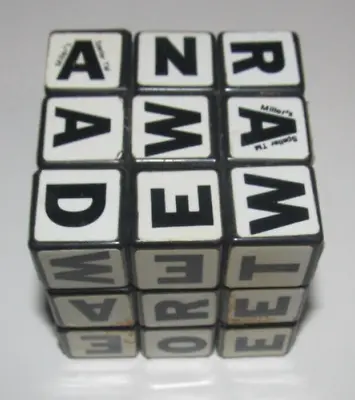 Vintage Miller's Speller Rubix Cube Toy Puzzle Brain Teaser RARE • $24.95