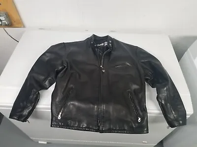 Schott Leather Classic Racer W/liner Size 48 Color Black • $375