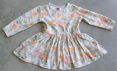 Oobi Girls Floral Print Cotton Jersey Dress Sz 3 • $22