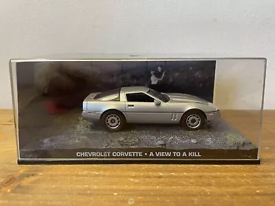 CHEVROLET CORVETTE - 007 James Bond Car Collection Model View To A Kill DieCast • £5.95