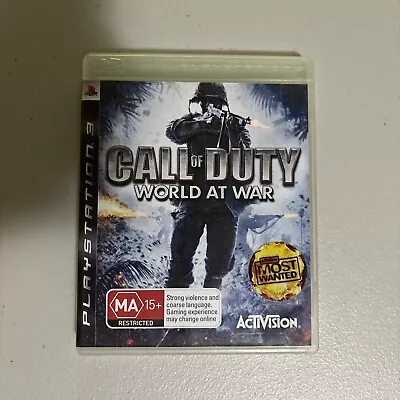 Call Of Duty: World At War (Sony PlayStation 3 2008 Activision) - With Manual • $13.19