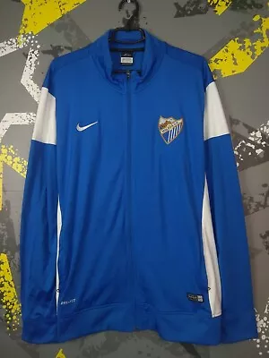 Malaga Training Jacket Long Sleeve Blue White Nike Polyester Mens Size 2XL Ig93 • $55.24