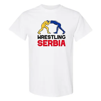 Serbia Wrestling - Summer Games Sport Event Athletics T Shirt - White • $23.99