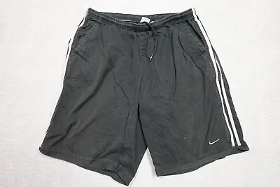 Vintage Nike Shorts Men 2XL Black Loose Baggy Lightweight Active Silver Tag Y2K • $14.38