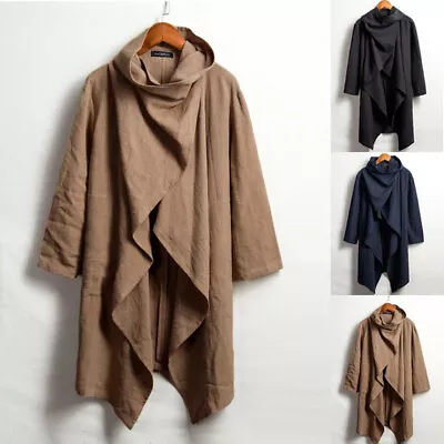 Mens Shawl Vintage Cardigan Cloak Hipster Poncho Cape Coat Jackets Outwear Tops • $5.85